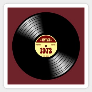 Vintage Vinyl 1972 Sticker